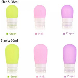 Navulbare Make-Up Flessen Reizen Verpakking Druk Siliconen Fles Voor Lotion Shampoo Douchegel Badkamer