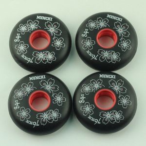 Inline Roller Hockey Skate Vervanging Wheel 84A Hoog-elastische Cherry Blossom Patroon Sport Accessoires 72-76-80mm 4 Stks/partij