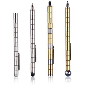 Multifunctionele Magnetische Pen C-01 Metalen Materiaal Persoonlijkheid Student Capaciteit Magnetische Zwarte Pen