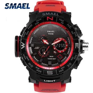 Daigelo Mens Outdoor Sport Horloges Gids Schaal Dubbele Display Dial Multifunctionele Elektronische Horloge Man Klok