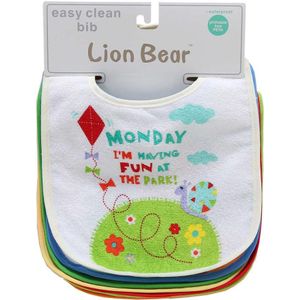 LionBear 7 stks/partij Afneembare Slabbers Waterdicht bandana Pasgeborenen Katoen Voeden schort voor baby Cartoon Slabbetjes Baby Accessoires