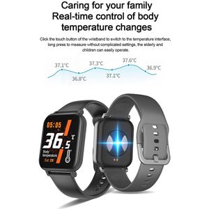 F25 Smart Horloge Temperatur Hartslagmeter Touch Screen Fitness Tracker Voor Vrouwen Mannen Sport Smartwatch Voor Ios Android