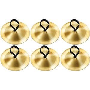 3pair Copper Belly Dancing Funny Finger Cymbals Kids Costume Durable Practical Boy Girl Games Toy Musical Instrument For Dancer