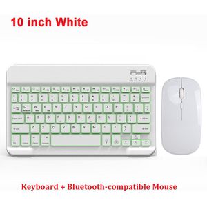 Mini Draadloze Toetsenbord Voor Ipad Tablet Oplaadbare Rgb Backlit Toetsenbord Draadloze Bluetooth Toetsenbord Voor Android Ios Windows