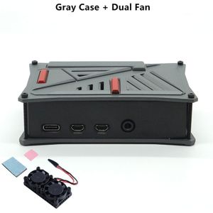 Raspberry Pi Abs Case Plastic Cover Shell Enkele Dual Koelventilator Grijs Zilver Voor Raspberry Pi 4 B Model Raspberri pi Gevallen