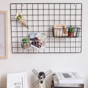 Moderne Thuis Wanddecoratie Ijzeren Rooster Nordic Art Foto Weergave Frame Party Metalen Plank Mesh Ansichtkaarten Diy Rekken