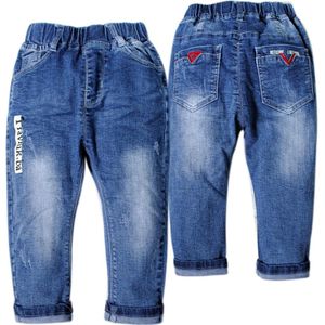 4115 kids jeans blauw zachte denim broek lente herfst elastische taille kinderkleding baby jongens jeans broek