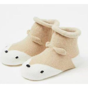 Baby Cartoon Sokken Winter Baby Peuter Baby Jongens Meisjes Anti-Slip Cartoon Dieren Gebreide Warm Peuter Sokken Voor 0 to18 Maanden