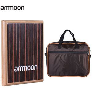 Ammoon Platte Handtrommel Compact Reizen Doos Drum Cajon Percussie Instrument met Verstelbare Snaren Draagtas