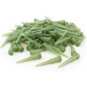 100 Pcs Groene Plastic Tapered Pinhead Lijm Liquid Dispenser Naalden 14G