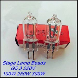 G5.3 220 V stage licht 50 W 100 W 250 W 300 W halogeen lamp kralen Instrument lamp kralen halogeen lamp kralen