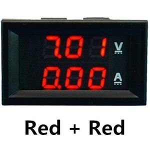 Dc 100V 10A Voltmeter Digitale Voltmeter Amperemeter Blauw + Rood Led Amp Dual Digitale Volt Meter Gauge Electromobile Motorfiets auto