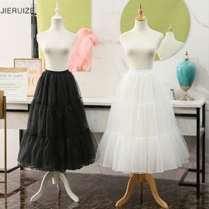 Jieruize Wit Zwart Organza Petticoats 80Cm Lange Crinoline Bridal Petticoats Onderrok Voor Trouwjurk