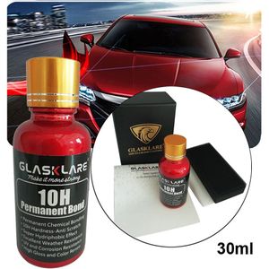 GLASKLARE 30 ML 9 H Hardheid Auto Oxidatie Vloeibare Keramische Jas Super Hydrofobe Glas Coating + Spons + Handdoek Voorruit paint Care