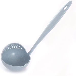 2 In 1 Lange Handvat Soep Lepel Thuis Zeef Koken Vergiet Keuken Scoop Plastic Pollepel Servies 1Pcs