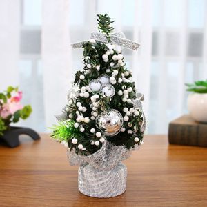 Mini Kerstboom Sneeuwvlokken Kunstmatige Kerst Mini Ceder Ornamenten Festival Tafel Miniatuur Ornament Home Decoratie