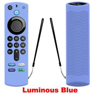 1Pc Afstandsbediening Geval Vervanging Voor Tv Stick Alexa Voice Remote (3rd Gen) Release Siliconen Beschermhoes Mouwen Met Lanyard