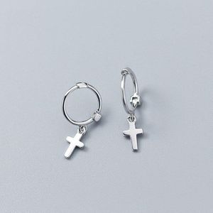 INZATT Populaire Cross Hanger Echte 925 Sterling Zilveren Oorringen Voor Vrouwen Voorkomen Allergie Meisjes Kids Fine Jewelry