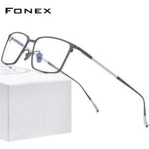 Fonex Pure Titanium Brillen Mannen Vierkante Eyewear Mannelijke Klassieke Optische Bijziendheid Bril Frames 8535