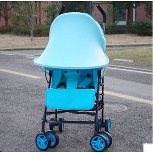 Baby Schaduw Regen Uv Black &amp; Blue Zonnescherm Luifel Extender Voor Enkele Kinderwagens Baby Trolley Luifel Volant