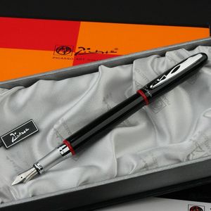 Picasso 907 zwart en zilver iridium 0.5mm point pen inkt Vulpen Montmartre Rode Ring B Nib Vulpennen