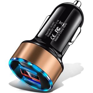 Auto Oplader Voor Mobiele Telefoon Dual Usb Lader Snel Opladen Adapter Voor Iphone 11 Pro Mini Usb Autolader Voor xiaomi Huawei