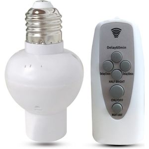 220V Dimbare E27 Om E27 Draadloze Afstandsbediening Lampvoet Schroef Lamp Cap Socket Switch E27 110V Licht controle Lamp