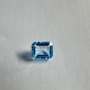 Emerald Cut 10 × 8Mm 4.1 Karaat 100% Natuurlijke Sky Blue Topaz Losse Edelsteen Voor Earring Ring Maken