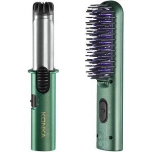 Konka Reizen Mini Set Multifunctionele Stijltang Kam Haar Krultang Elektrische Nat &amp; Droog Haarverzorging Styling Professionele Ijzer