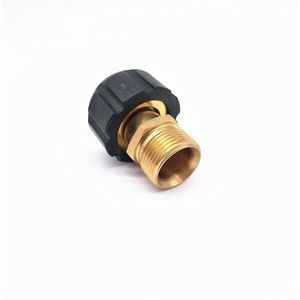 Hnyri Koperen Draad Nozzle M22 14Mm Fitting Naar G1/4 "Quick Connect 22*1.5Mm 15mm Voor Karcher Hd Water Clearner Wasmachine