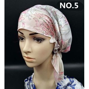 100% Zijde Night Cap Zacht Slapen Cap Night Wrap Hoofd cover Haarverzorging Elastische Band