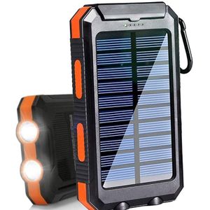 20000Mah Kleine Gele Man Powerank Solar Charger Usb-poorten Externe Lader Draagbare Solar Powerbank Voor Xiaomi 5S Smartphone