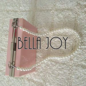 Bella Vreugde Acryl Transparant Vrouwen Clutch Bag Acryl Pearl Chain Vrouwen Avondtasje Handtas Keten Schoudertas Sliver Hardware