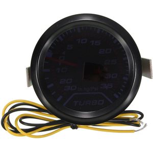 2 Inch 52Mm Universele Auto Turbo Boost Manometer Psi 12V Digitale Display Rook Wijzerplaten Gezicht Met Beugel