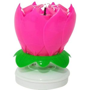 1 Pcs Lotus Bloem Festival Muziek Verjaardagstaart Kaarsen Decoratieve Music Party