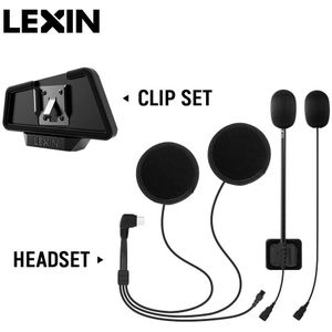 Lexin LX-B4FM-X Intercom Headset &amp; Clip Set Voor Full/Half Helm Met En Luid Geluid Bluetooth Hoofdtelefoon jack Plug