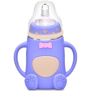240Ml Baby Siliconen Melk Zuigfles Mamadeira Vidro Bpa Gratis Veilige Zuigeling Sap Water Zuigfles Cup Glas Verpleging feede