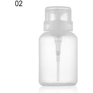 200 Ml Push Down Lege Pomp Dispenser Fles Nagellak Make-Up Remover Alcohol Clear Aceton Fles Liquid Uv Gel Cleaner