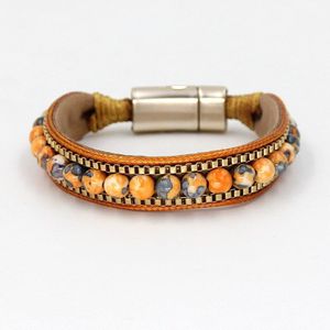 VONNOR Sieraden Steen Armbanden voor Vrouwen Lederen Armbanden Armbanden Mannen Kralen Strsnd Bedelarmband