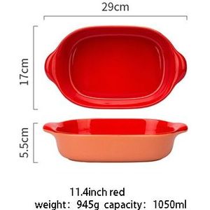 Mdzf 475/1050Ml Candy-kleurige Bakken Pan Rechthoekige Au Gratin Gerechten Roosteren Lasagne Pan Bakvormen Tray Keuken bakken Tool