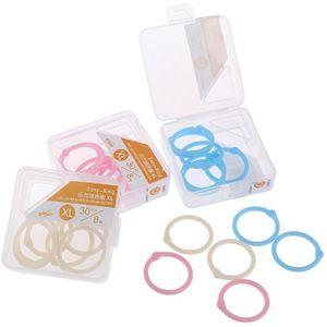 3 Dozen/Set Loose Leaf Binder Multifunctionele Kalender Ring Levert Briefpapier Snoep Kleur Plastic Transparante Losse-blad Ring