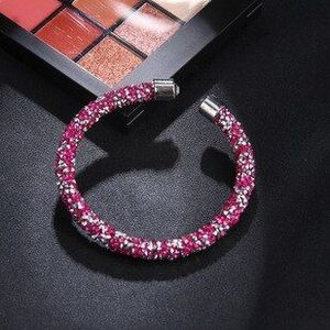 Eubfree 20Pcs Gemengde 5 Kleuren Crystal Manchet Bangles Armband Open Bangles Pulseira Feminina Voor Vrouwen Bijoux Sieraden