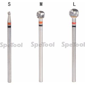 SpeTool 1 stuk Tungsten Carbide Nail Drill Bit Ball Vorm 3 Maten Verwijderen Gel Accessoire Voor Elektrische Manicure Pedicure Machine