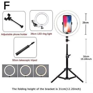 6.3 ''/10.2'' Camera Fotostudio Telefoon Video Light Led Beauty Selfie Ring Licht Fotografie Dimbare Ring Lamp + Statief
