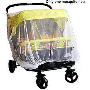 Kinderwagen Wieg Opvouwbare Dubbele Wandelwagen Outdoor Shield Accessoires Baby Kid Safe Mesh Buggy Klamboe Wit Full Cover