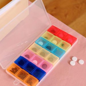 1Pc Geneeskunde Houder Wekelijkse Pillendoosje 7/21/31 Dagen Tablet Organizer Container Pil Case Stijl