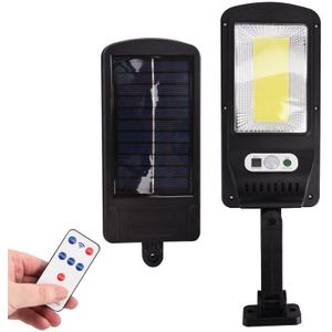 Cob Led Solar Lamp Outdoor Solar Power Charge Waterdicht Straat Wandlamp Met Sensor Afstandsbediening Tuin Licht Voor Straat