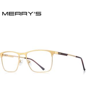 Merrys Mannen Luxe Titanium Legering Optics Bril Frames Mannelijke Vierkante Ultralight Bijziendheid Recept Brillen S2118