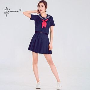 Dames Matrozenpakje College Wind Japanse Schooluniform Jk Zomer Uniform Dans Kostuum Voor Meisjes Hoge Scholieren Kleding