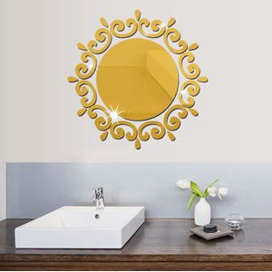 3D Muur Spiegels Sticker Home Decor Badkamer Decor Diy Verwijderbare Thuis Woonkamer Plafond Muurstickers Art Ornamenten
